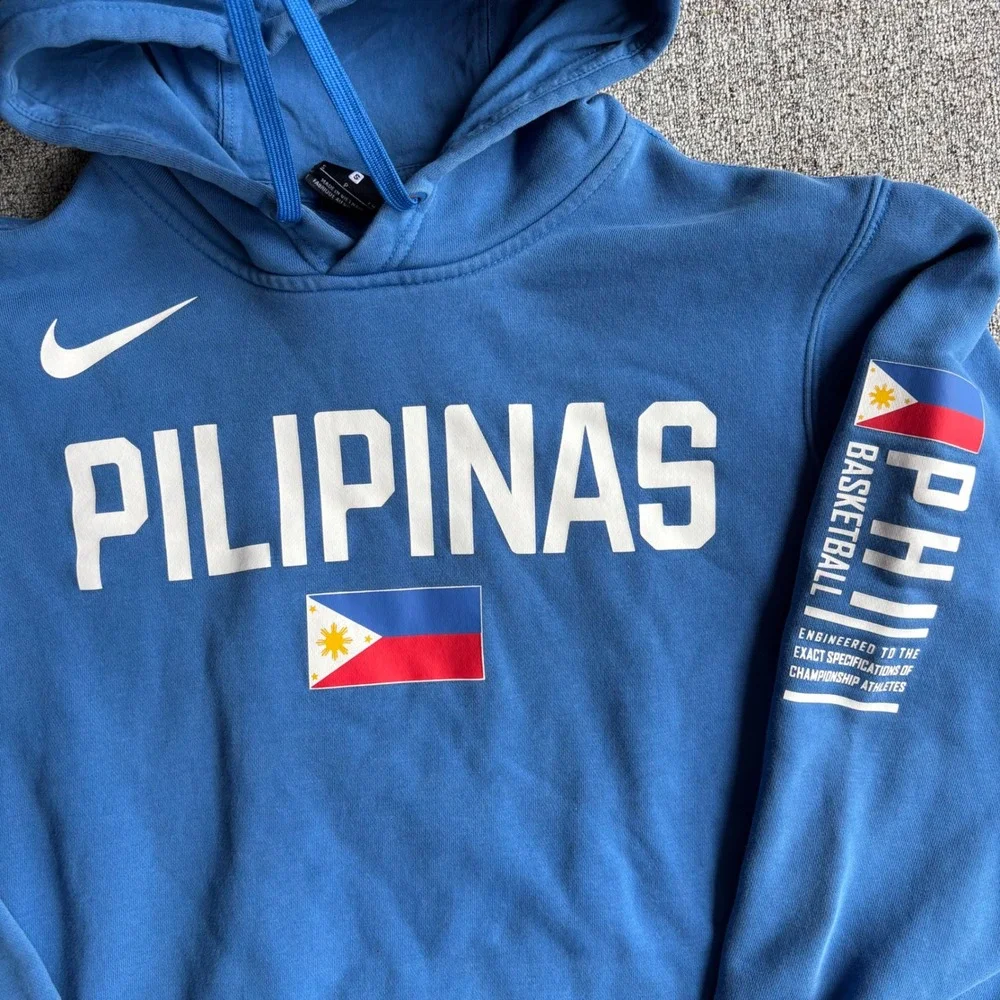 Philippines Nike Hoodie Mens Small Pilipinas Blue Basketball Pullover PHI Flag